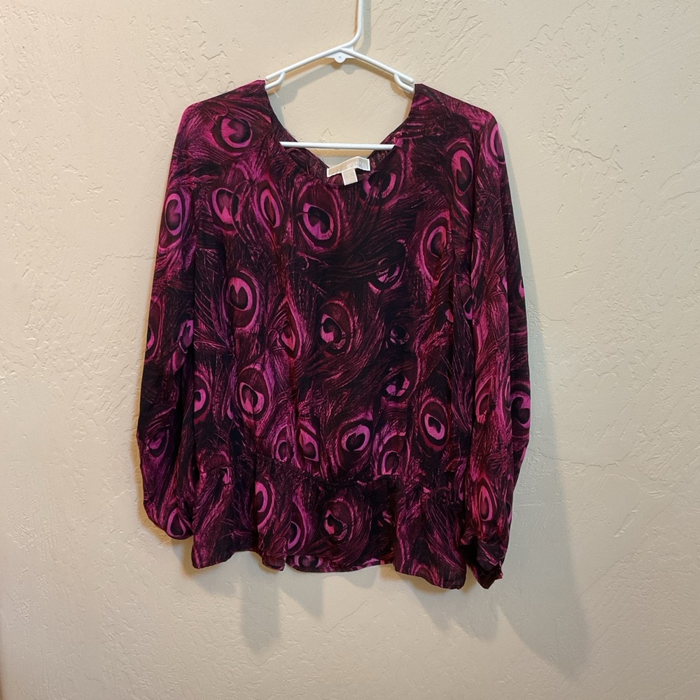 Michael Kors  Pink Patterned Women's Top 12 size